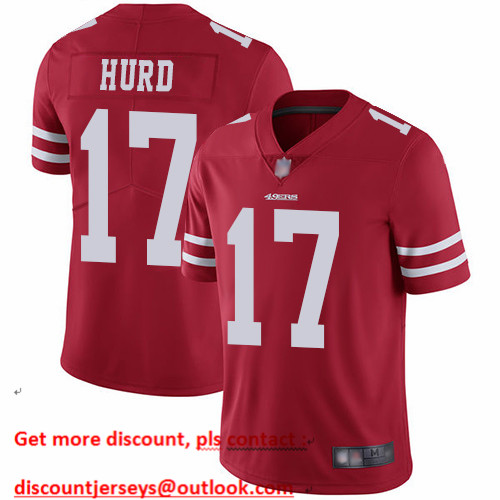 49ers #17 Jalen Hurd Red Team Color Men's Stitched Football Vapor Untouchable Limited Jersey