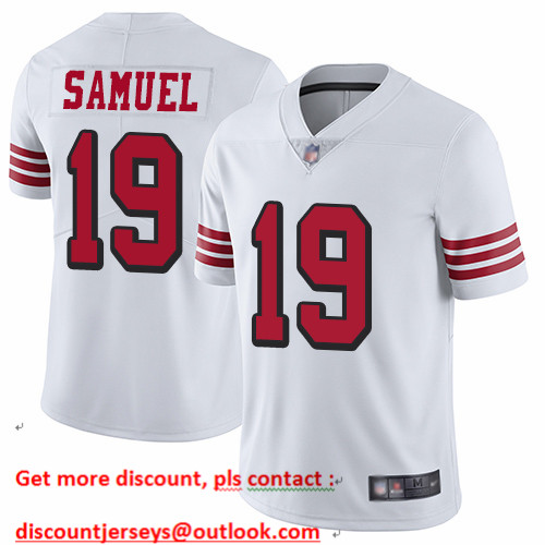 49ers #19 Deebo Samuel White Rush Men's Stitched Football Vapor Untouchable Limited Jersey