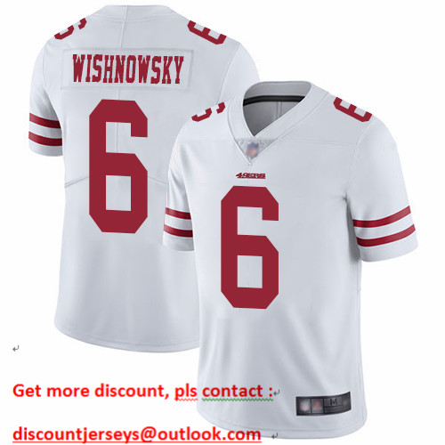 49ers #6 Mitch Wishnowsky White Men's Stitched Football Vapor Untouchable Limited Jersey