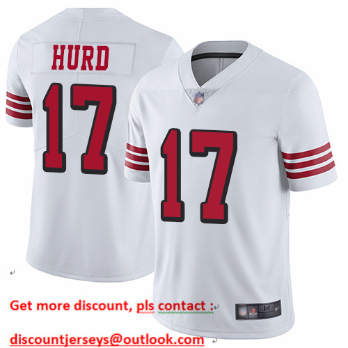 49ers #17 Jalen Hurd White Rush Men's Stitched Football Vapor Untouchable Limited Jersey