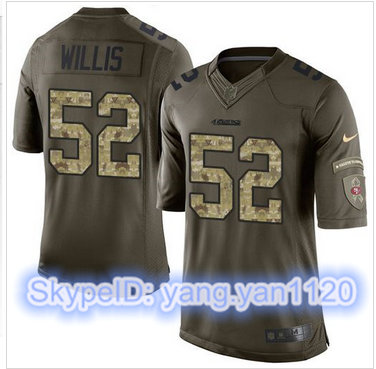 Nike San Francisco 49ers #52 Patrick Willis Green Men's Stitched NFL Limited Salute to Service Jersey