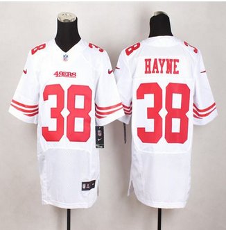 New San Francisco 49ers #38 Jarryd Hayne White Men's Stitched NFL Elite Jersey
