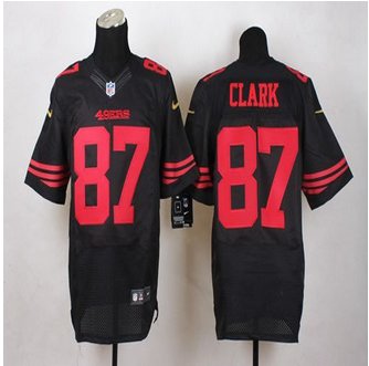 NEW San Francisco 49ers #87 Dwight Clark Black Alternate Men's Stitched NFL Elite Jersey