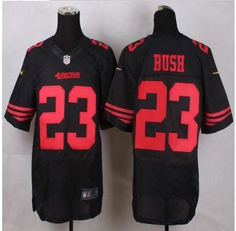 New San Francisco 49ers #23 Reggie Bush Black Alternate Men's Stitched NFL Elite Jersey