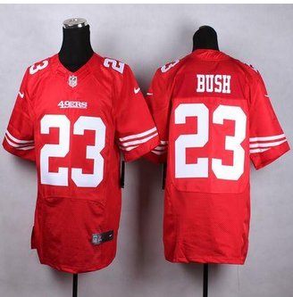 New San Francisco 49ers #23 Reggie Bush Red Team Color Men's Stitched NFL Elite Jersey