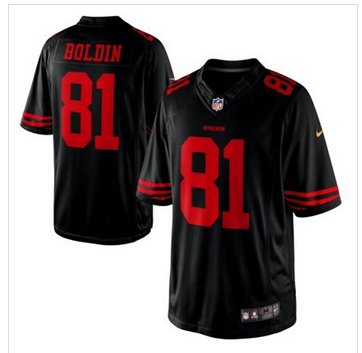 New San Francisco 49ers #81 Anquan Boldin Black Alternate Limited Jersey