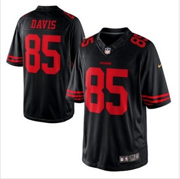 New San Francisco 49ers #85 Vernon Davis Black Limited Alternate Jersey