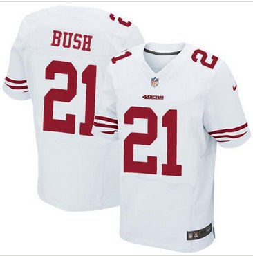NEW San Francisco 49ers #21 Reggie Bush White Men's Stitched NFL Elite Jersey NEW San Francisco 49ers #21 Reggie Bush White Men's Stitched NFL Elite Jersey