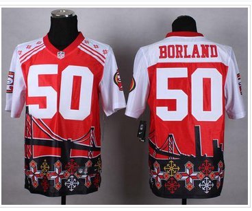 New San Francisco 49ers #50 Chris Borland Red NFL Elite Noble Fashion Jersey