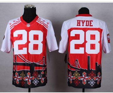 New San Francisco 49ers #28 Carlos Hyde Red NFL Elite Noble Fashion Jersey