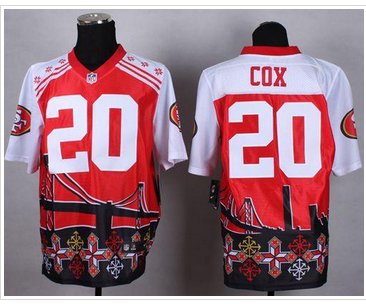 New San Francisco 49ers #20 Perrish Cox Red NFL Elite Noble Fashion Jersey