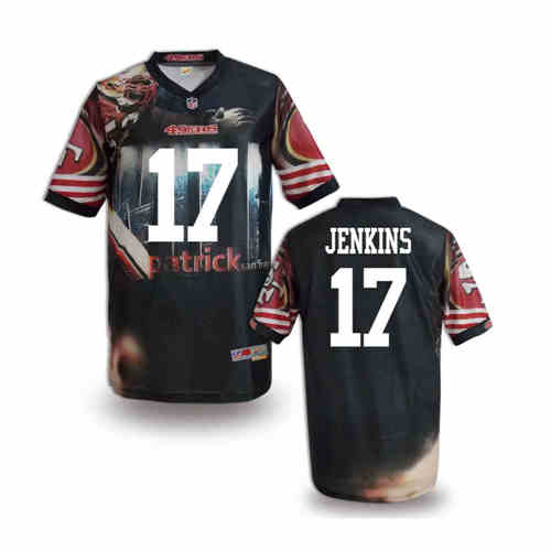 New San Francisco 49ers 17# Vernon Davis Team Color Elite Fanatical Version Jersey