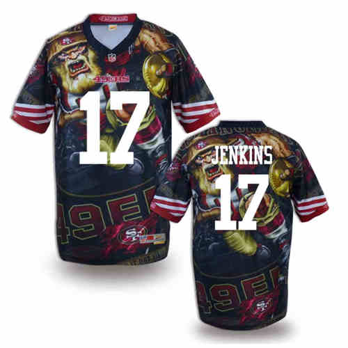 New San Francisco 49ers 17 A.J Jenkins Team Color Elite Fanatical Version Jersey