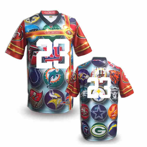 New San Francisco 49ers 23 Mays Team Color NFL Elite Fanatical Version Jerseys