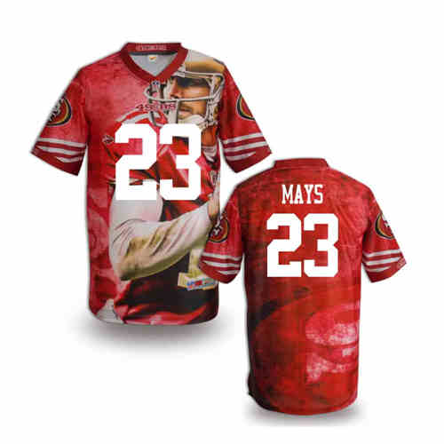 New San Francisco 49ers 23 Mays Team Color Elite Fanatical Version Jersey
