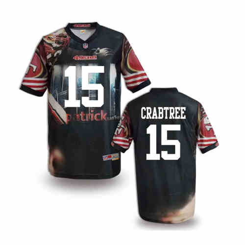 New San Francisco 49ers #15 Michael Crabtree Team Color NFL Elite Fanatical Version Jerseys