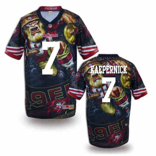 New San Francisco 49ers #7 Colin Kaepernick Team Color NFL Elite Fanatical Version Jerseys
