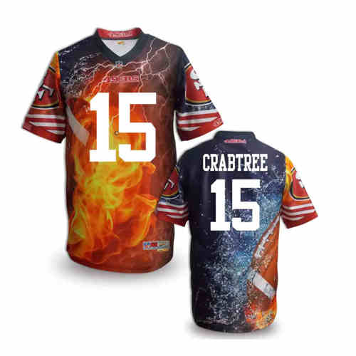 New San Francisco 49ers #15 Michael Crabtree Team Color NFL Elite Fanatical Version Jersey