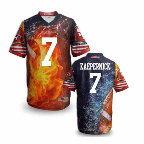 New San Francisco 49ers #7 Colin Kaepernick Team Color NFL Elite Fanatical Version Jersey