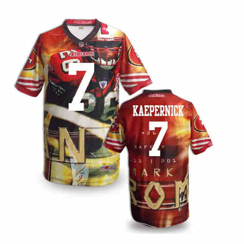 New San Francisco 49ers #7 Colin Kaepernick Team Color Elite Fanatical Version Jersey