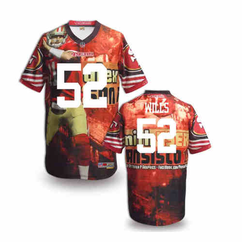 New San Francisco 49ers #52 Patrick Willis Team Color Elite Fanatical Version Jerseys