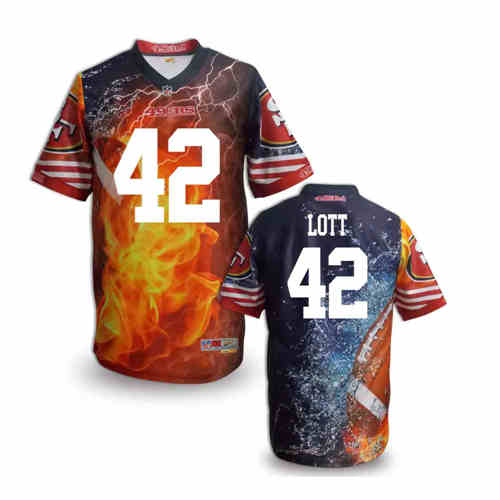 New San Francisco 49ers #42 Ronnie Lott Team Color NFL Elite Fanatical Version Jersey New San Francisco 49ers #42 Ronnie Lott Team Color NFL Elite Fanatical Version Jersey