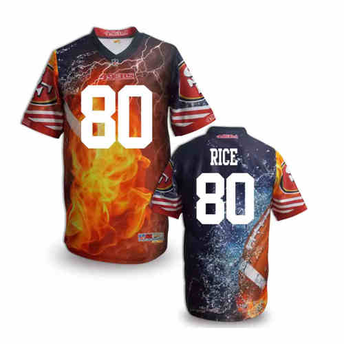 New San Francisco 49ers #80 Jerry Rice Team Color NFL Elite Fanatical Version Jersey