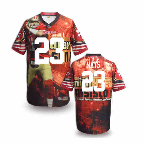 New San Francisco 49ers #23 Mays Team Color Elite Fanatical Version Jerseys