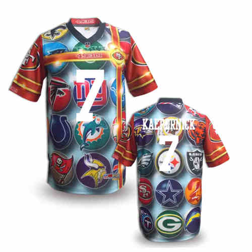 New San Francisco 49ers 7 Colin Kaepernick Team Color NFL Elite Fanatical Version Jerseys
