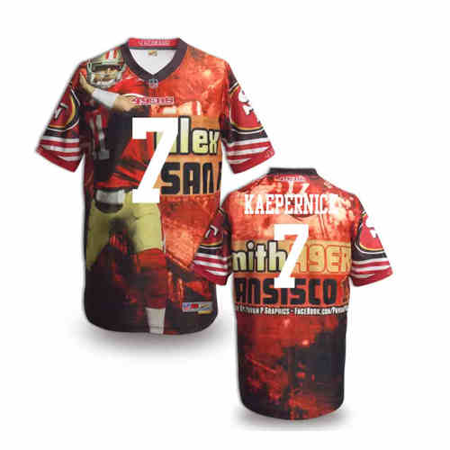New San Francisco 49ers 7 Colin Kaepernick Team Color Elite Fanatical Version Jerseys