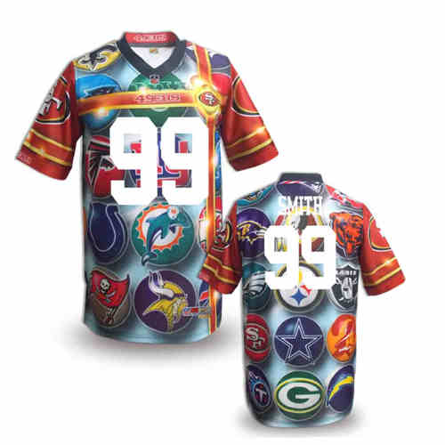 New San Francisco 49ers #99 Aldon Smith Team Color Elite Fanatical Version Jersey