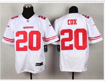 New San Francisco 49ers #20 Perrish Cox White NFL Elite Jersey