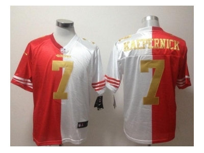 NEW jerseys san francisco 49ers #7 kaepernick white-red(Elite split)(number golden) NEW jerseys san francisco 49ers #7 kaepernick white-red(Elite split)(number golden)