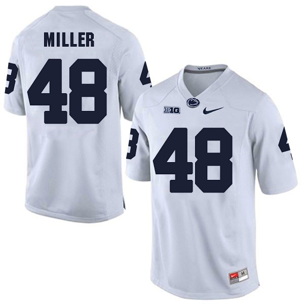 Men's Penn State Nittany Lions #48 Shareef Miller NCAA White Stitched Jersey