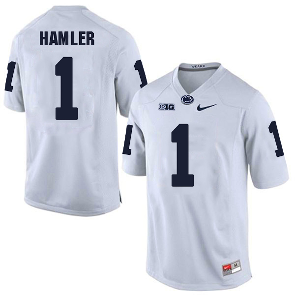 Men's Penn State Nittany Lions #1 KJ Hamler NCAA White Stitched Jersey