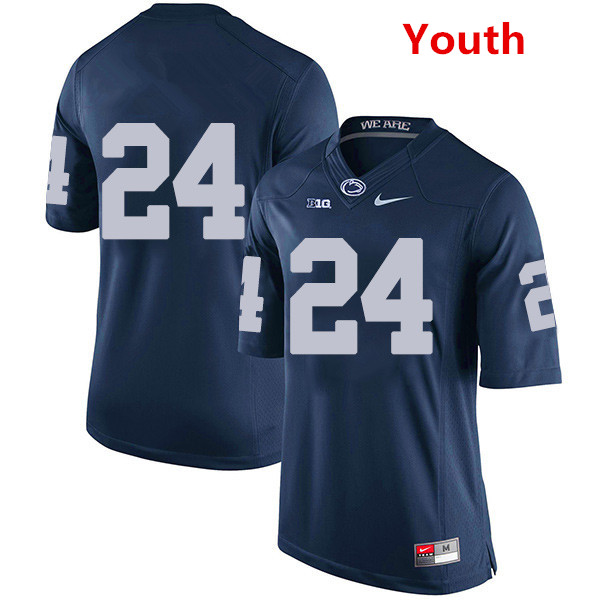 Youth Penn State Nittany Lions #24 Miles Sanders NCAA Navy Blue Stitched Jersey Without Name