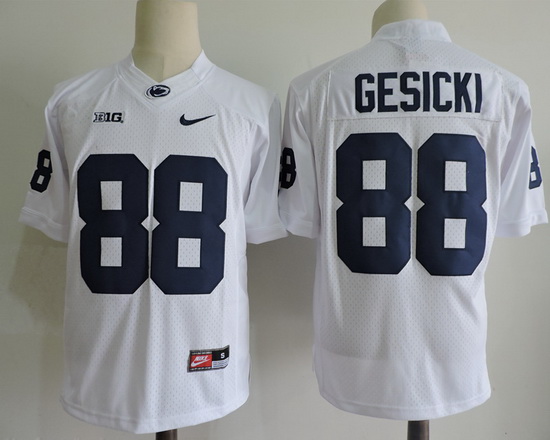 Men's Penn State Nittany Lions #88 Mike Gesicki White Limited College Football Stitched Nike NCAA Jersey