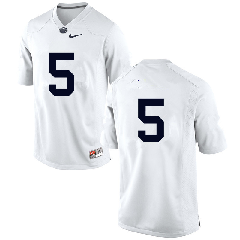 Men Penn State Nittany Lions #5 DaeSean Hamilton College Football Jerseys-White (NO Name)