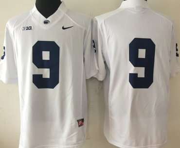 Youth Nittany Lions #9 Trace McSorley White Stitched NCAA Jersey (No Name)