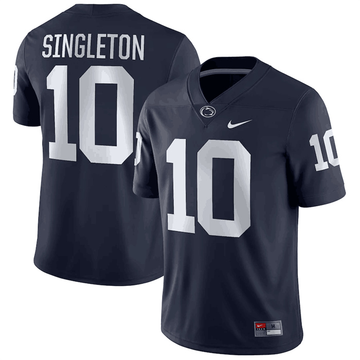 Penn State Nittany Lions #10 Nicholas Singleton white Nike NIL Replica Football Jersey (2)