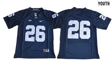 Penn State Nittany Lions 26 Saquon Barkley Navy Youth College Football Jersey