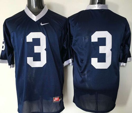 Nittany lions #3 Navy Blue Stitched NCAA Jersey