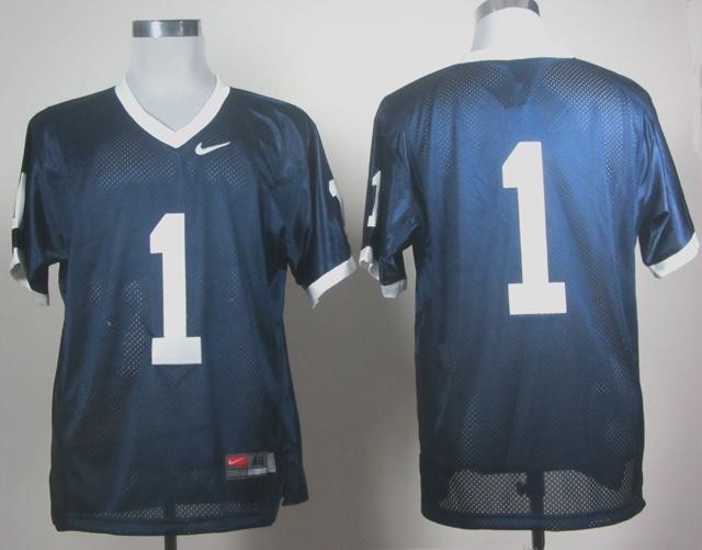 Nittany Lions #1 Navy Blue Embroidered NCAA Jerseys