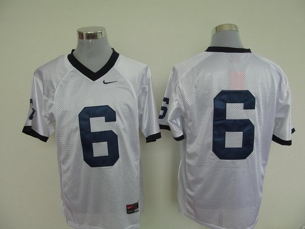 nittany lions #6 navy white embroidered ncaa jersey