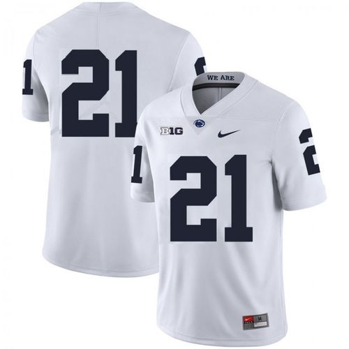 Men Penn State Nittany Lions #21 Noah Cain White Football Jersey