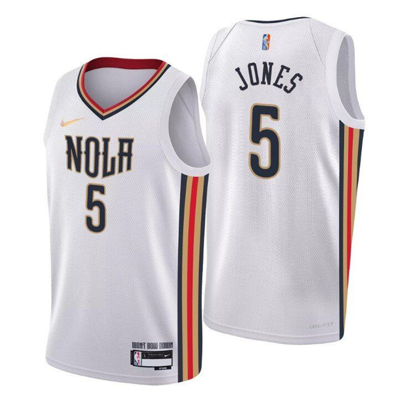 Men's New Orleans Pelicans Herbert Jones White 75th Anniversary City Swingman Stitched Jersey