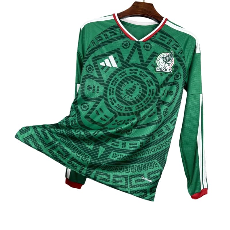 2026 Mexico World Cup Long Sleeve Home football jersey Fan Version
