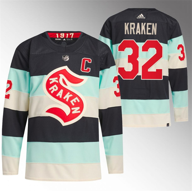 Men's Seattle Kraken #32 Kraken 2024 Deep Sea Blue Winter Classic Stitched Jersey Men's Seattle Kraken #32 Kraken 2024 Deep Sea Blue Winter Classic Stitched Jersey