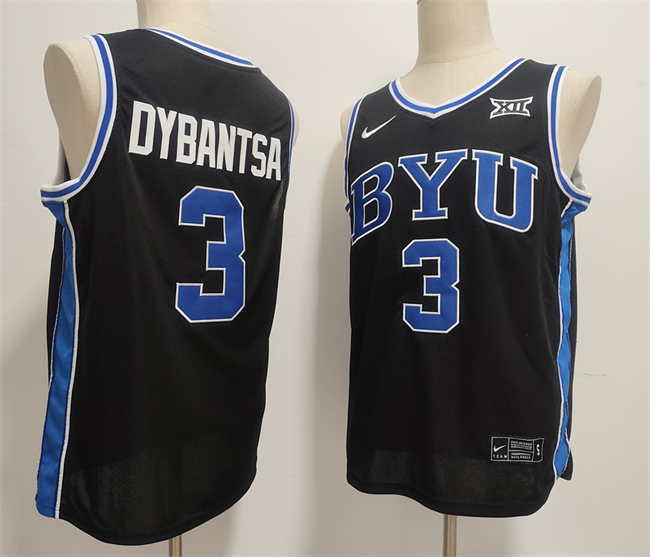 Men's Duke Blue Devils #3 AJ Dybantsa Black Stitched Basketball Jersey Men's Duke Blue Devils #3 AJ Dybantsa Black Stitched Basketball Jersey