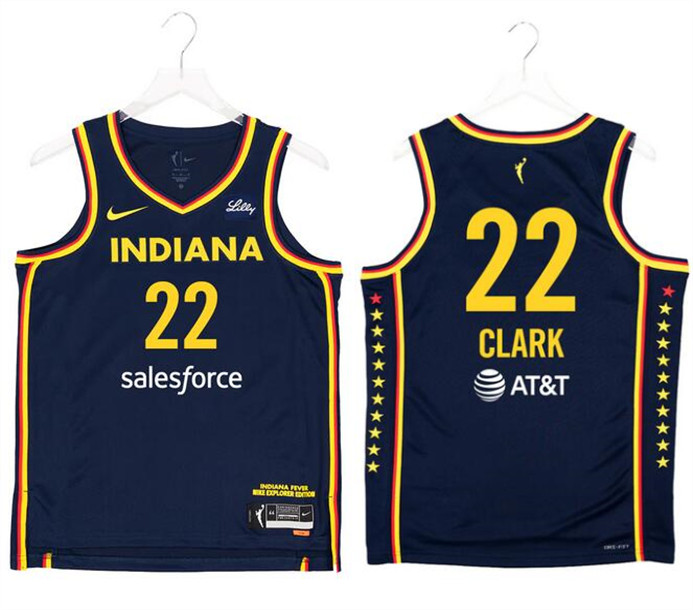 Men's Indiana Fever #22 Caitlin Clark Navy Stitched Basketball Jersey Men's Indiana Fever #22 Caitlin Clark Navy Stitched Basketball Jersey
